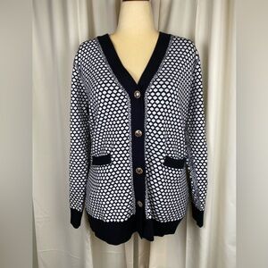 NWT! Black and White Cardigan Sweater